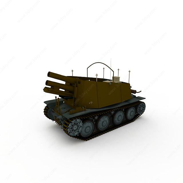 苏联SU-5自行火炮3D模型