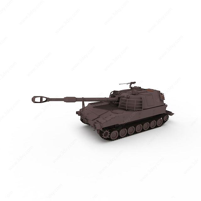 苏联T-54中型克车3D模型