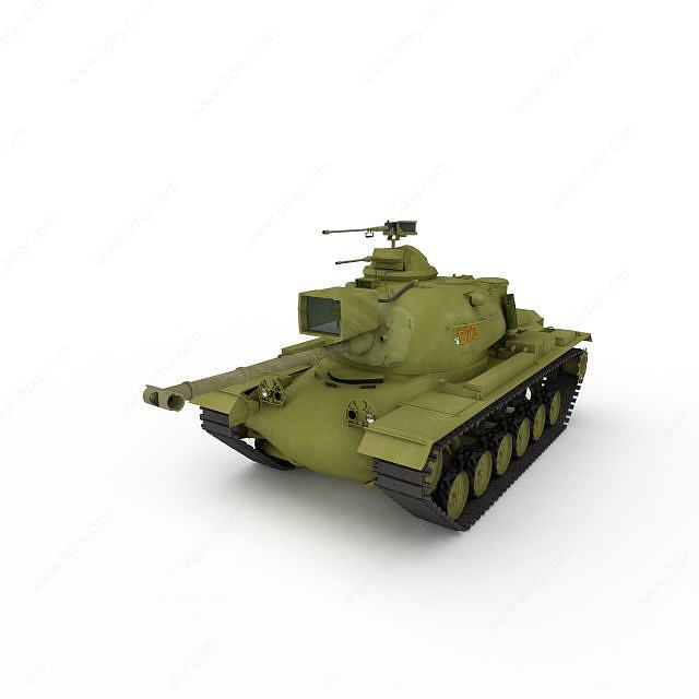 军用坦克车3D模型