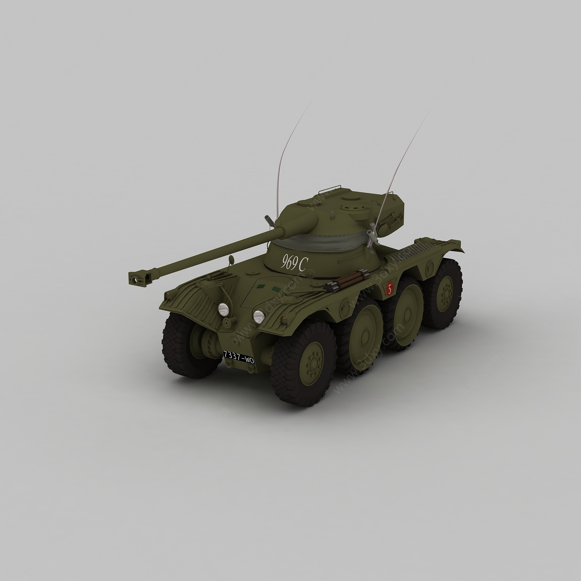 作战坦克3D模型