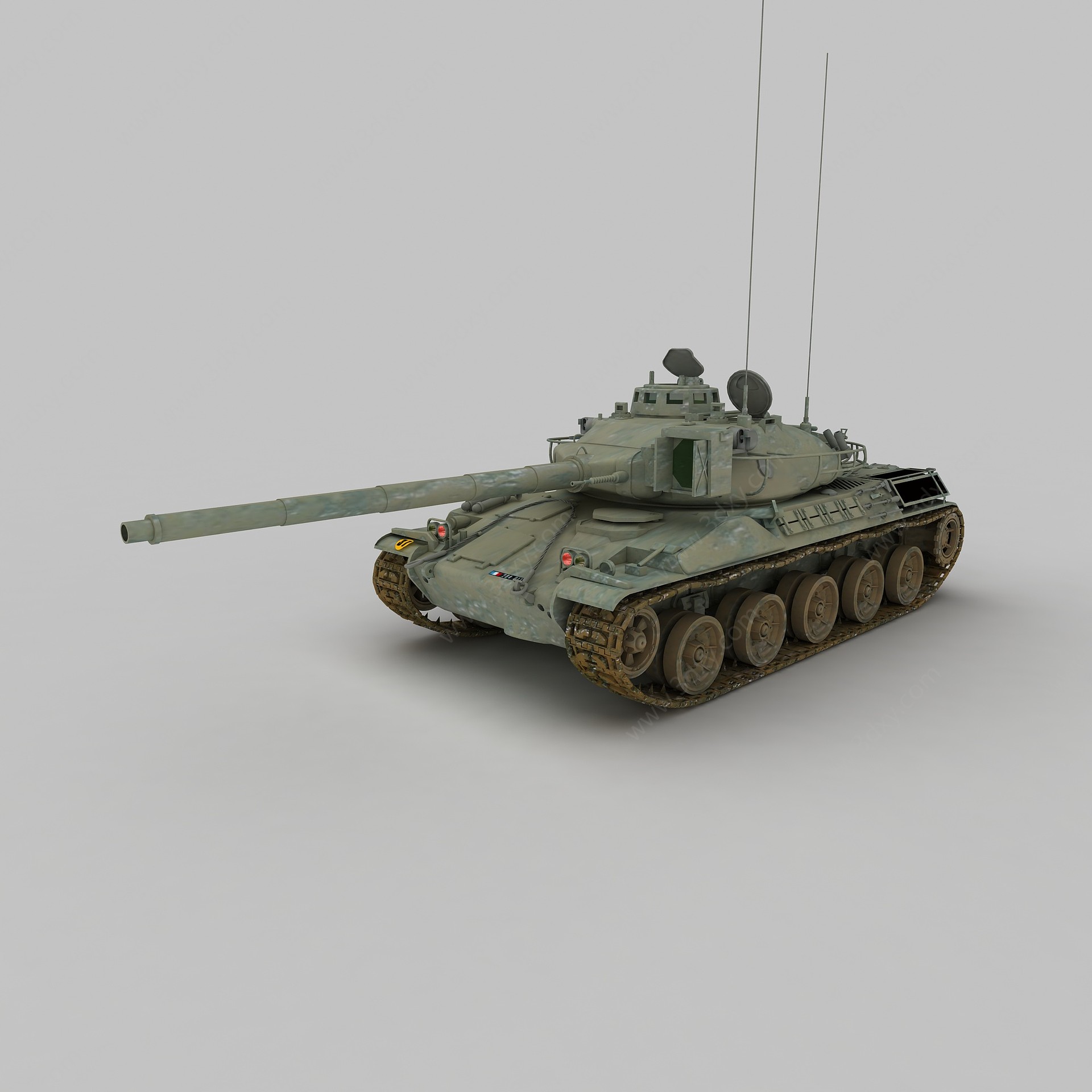 苏联T-34-85M中型坦克3D模型