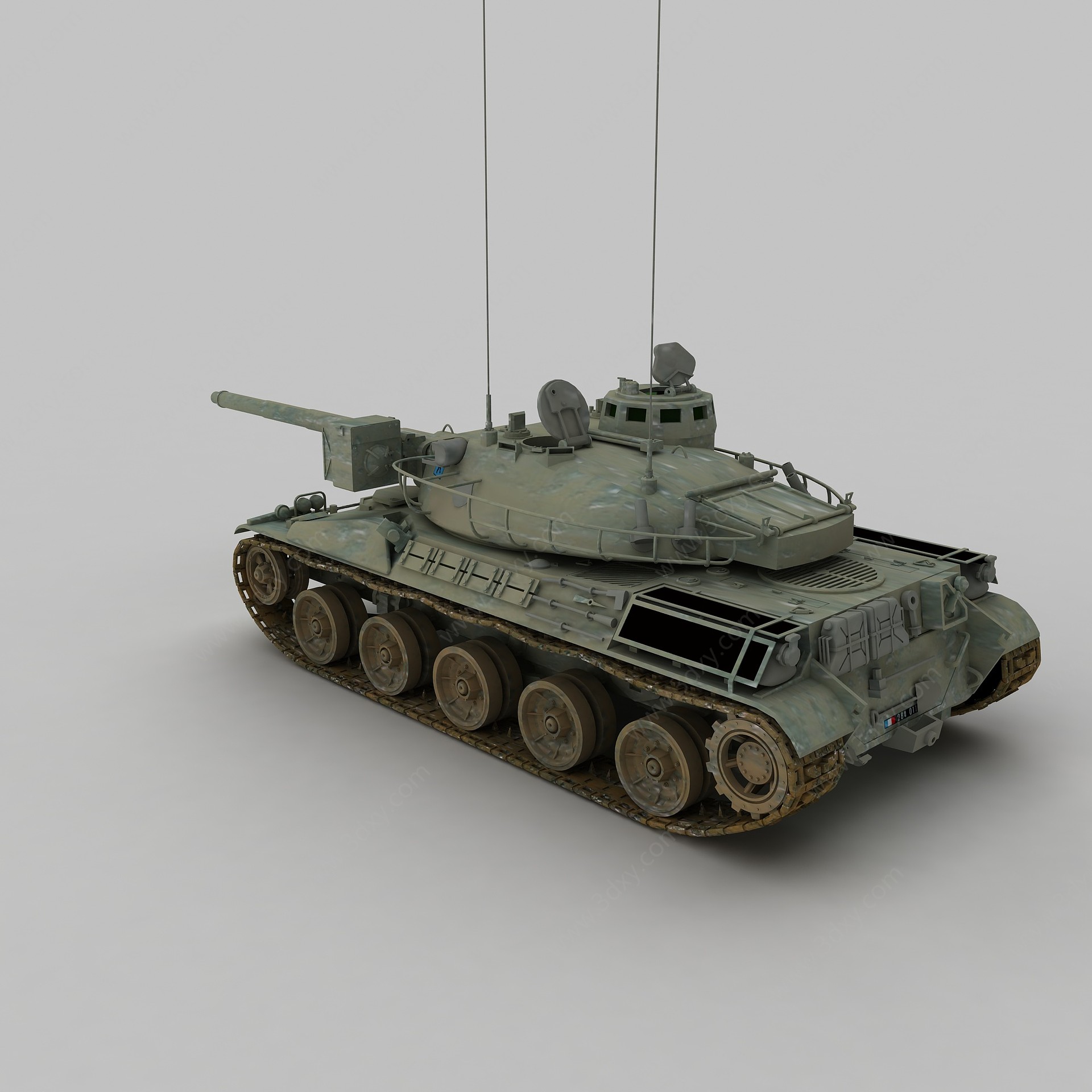 中国WZ111重型坦克3D模型