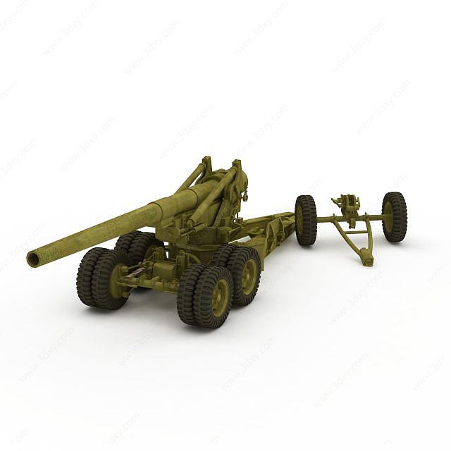 155m高射炮3D模型