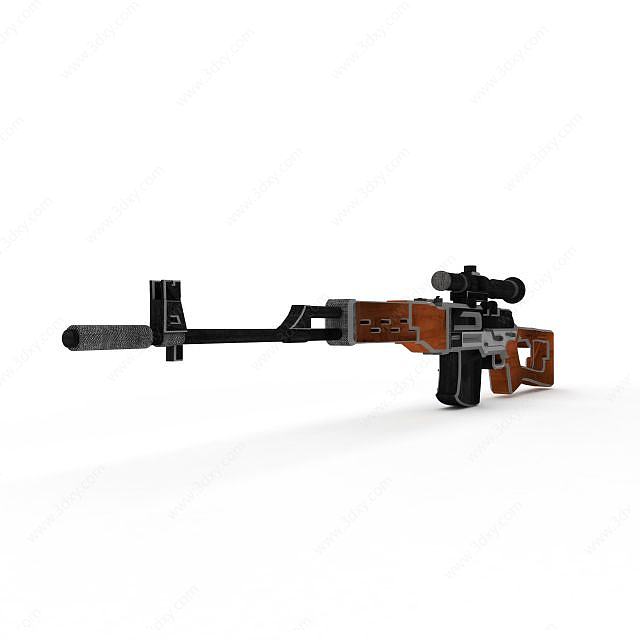 老式狙击步枪3D模型