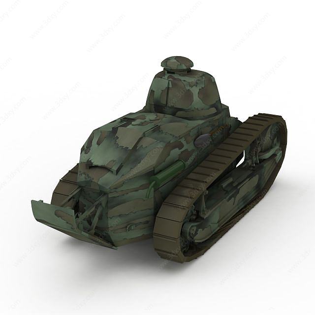 法国雷诺FT-17轻型坦克3D模型