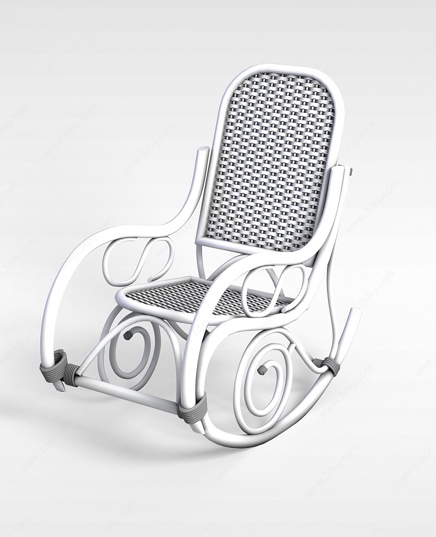 铁艺摇椅3D模型