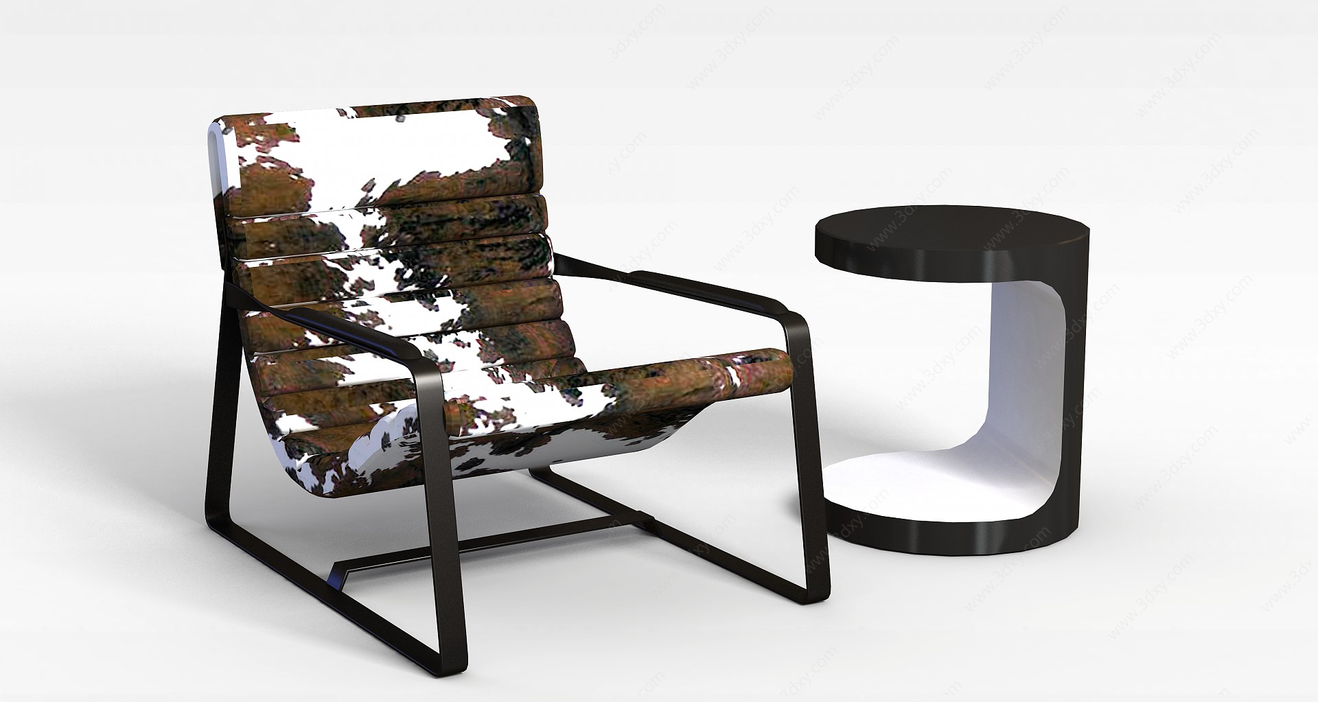 简约桌椅组合3D模型