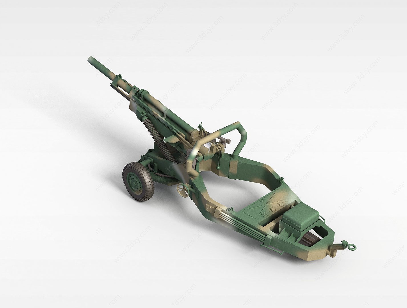 军事榴弹炮3D模型