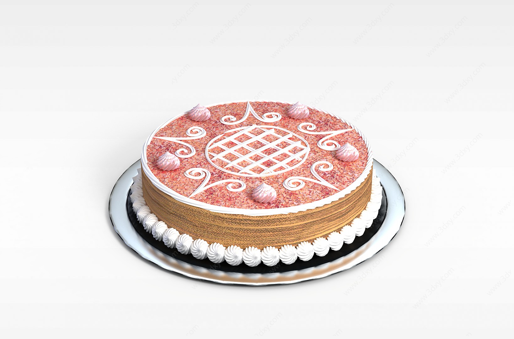 圆形蛋糕3D模型