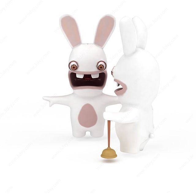大白兔玩具3D模型