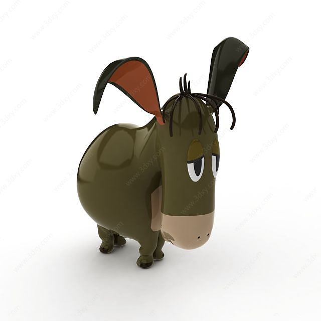 陶瓷玩具驴3D模型