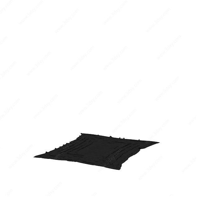 黑色地毯3D模型