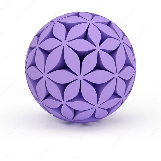 紫色绣球3D模型
