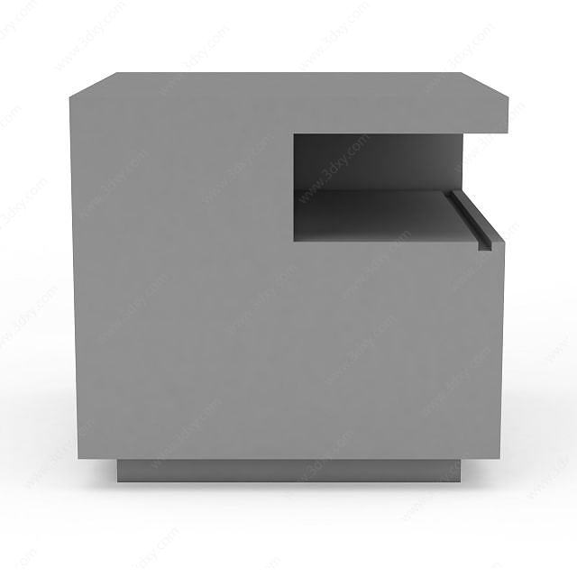 灰色边柜3D模型