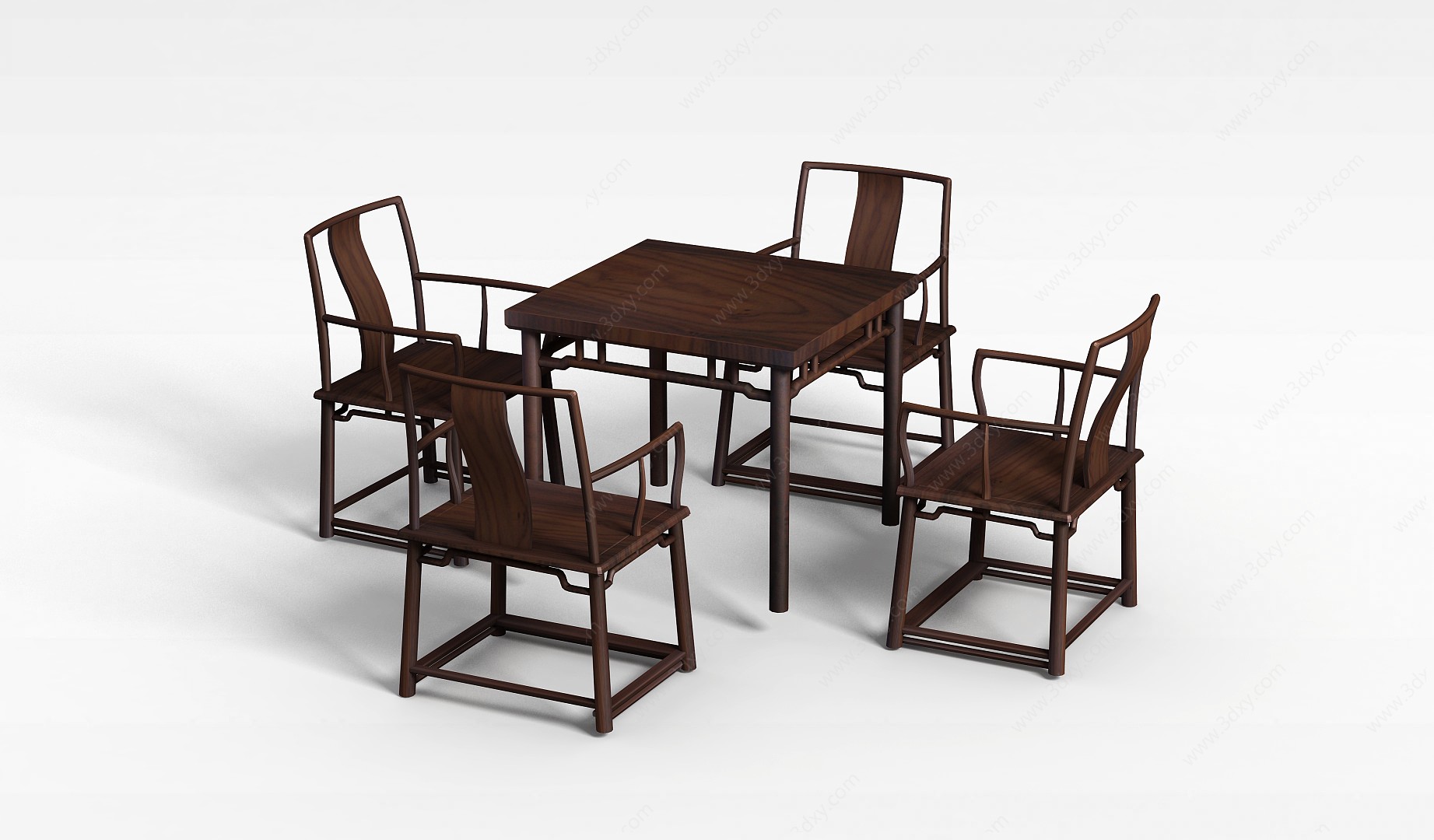 木质桌椅3D模型