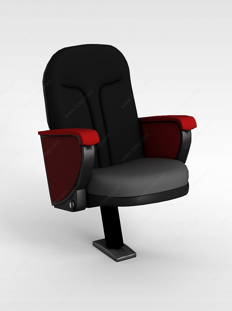 红色专用椅3D模型