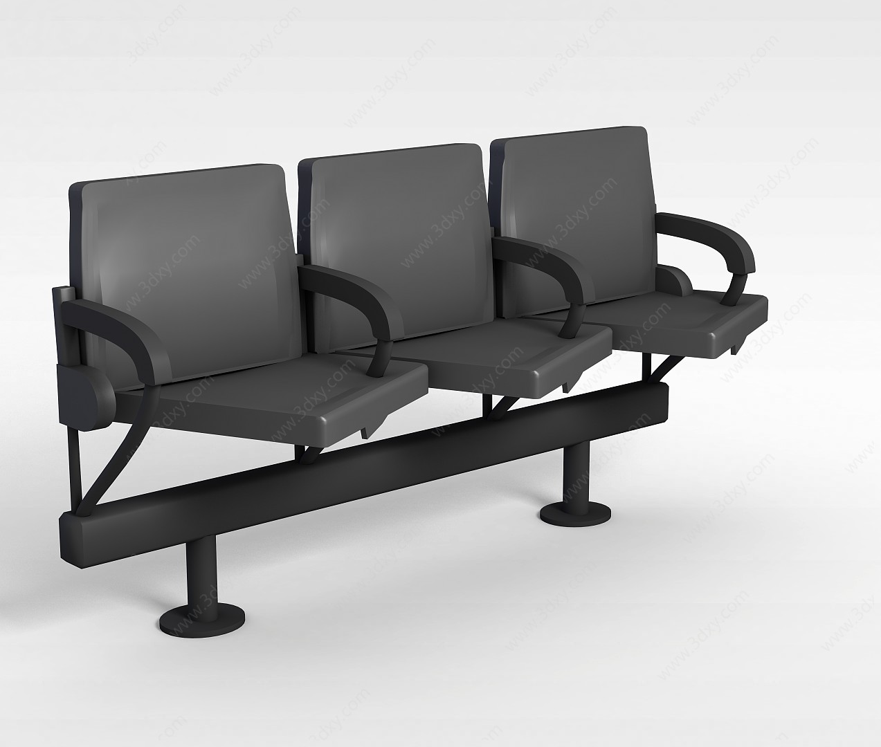 现代排椅3D模型