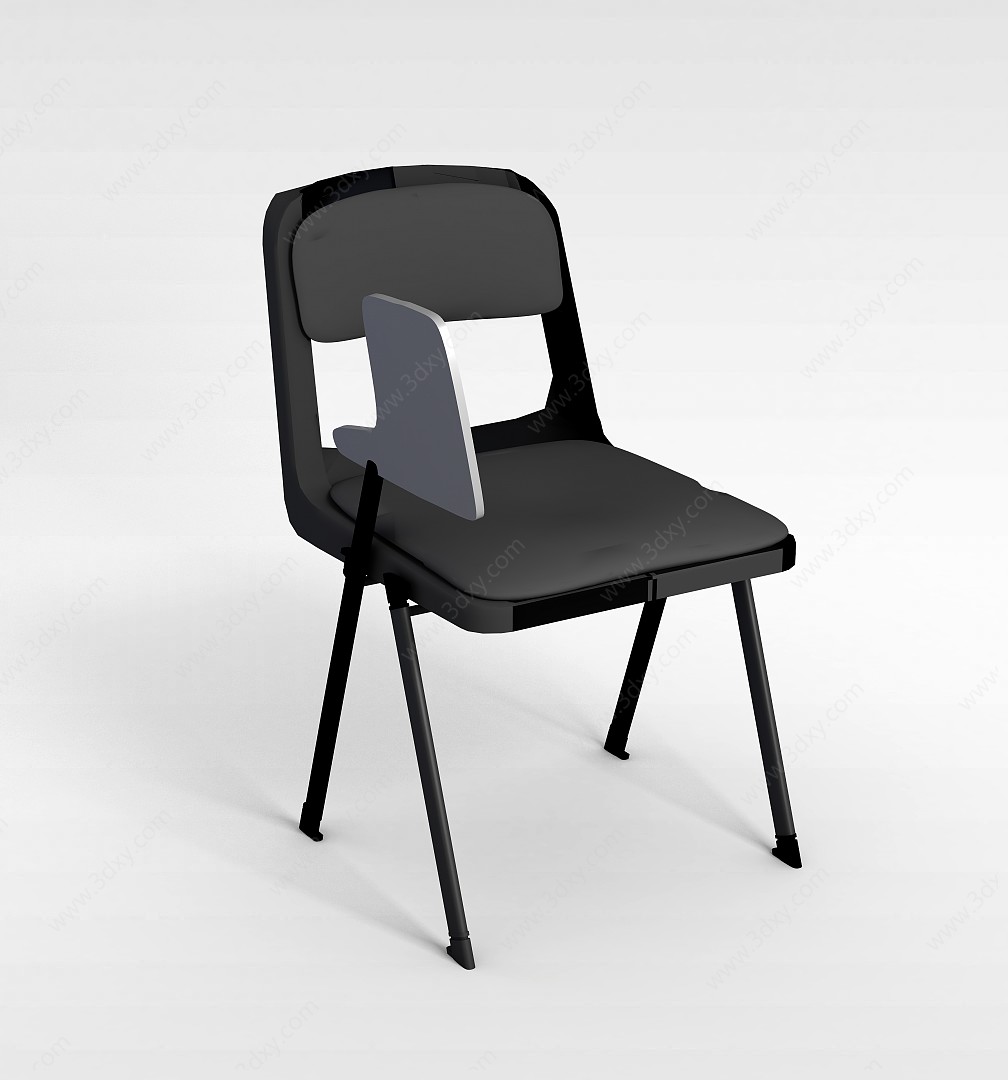 带写字台椅子3D模型