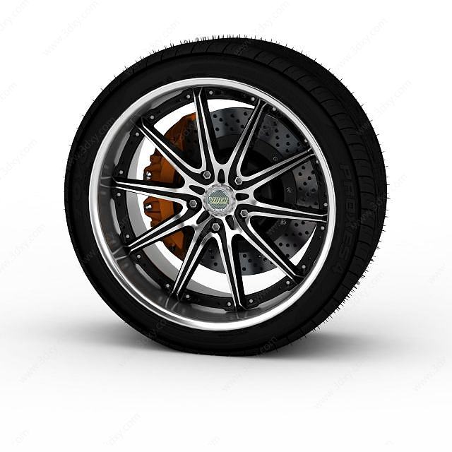 汽车轮胎3D模型