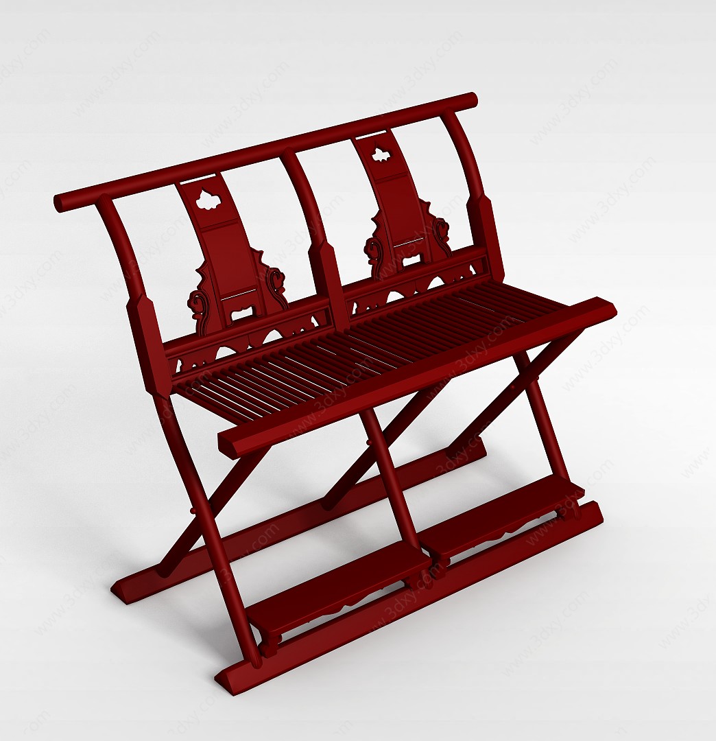 双人椅子3D模型