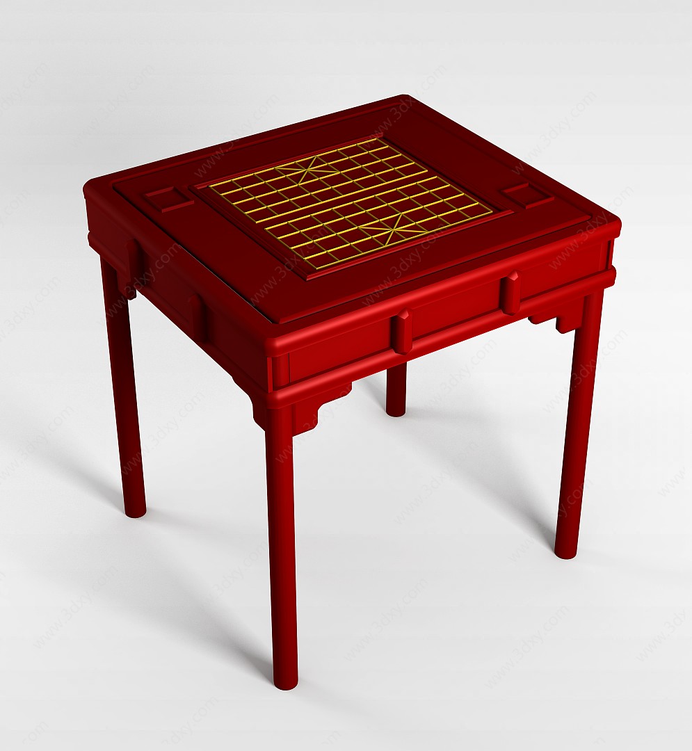 红木桌几3D模型