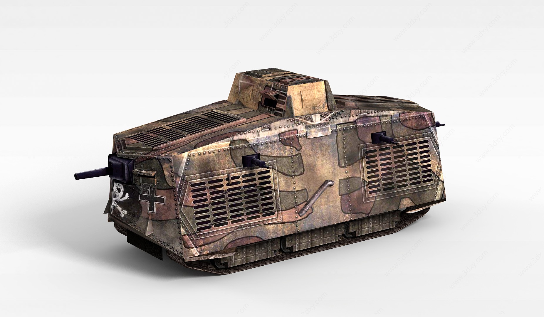 军用坦克3D模型