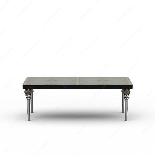 欧式长餐桌3D模型
