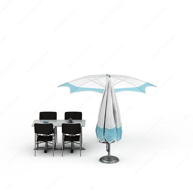 户外遮阳伞3D模型
