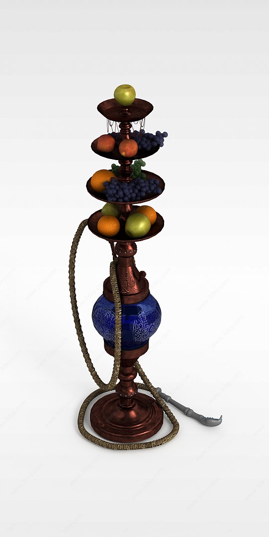 艺术水烟壶3D模型