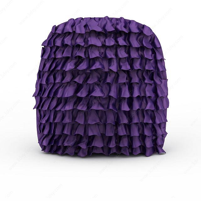 紫色靠垫3D模型