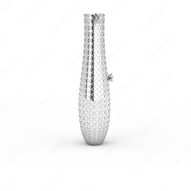 银质现代花瓶3D模型