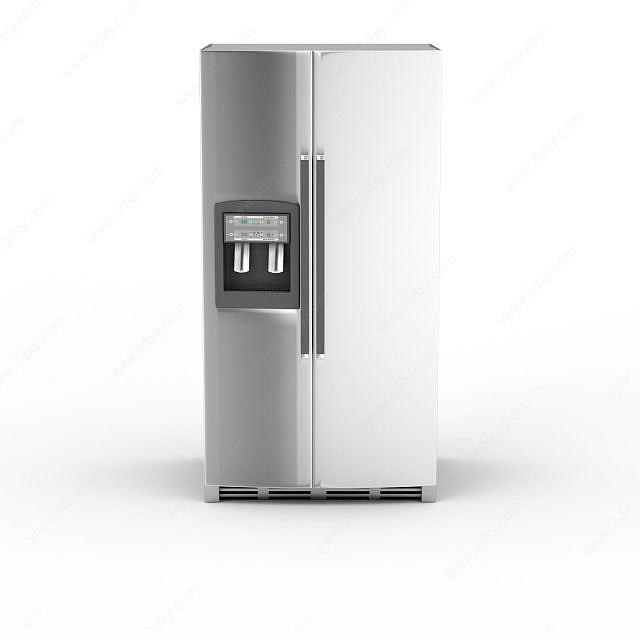 双开门电冰箱3D模型