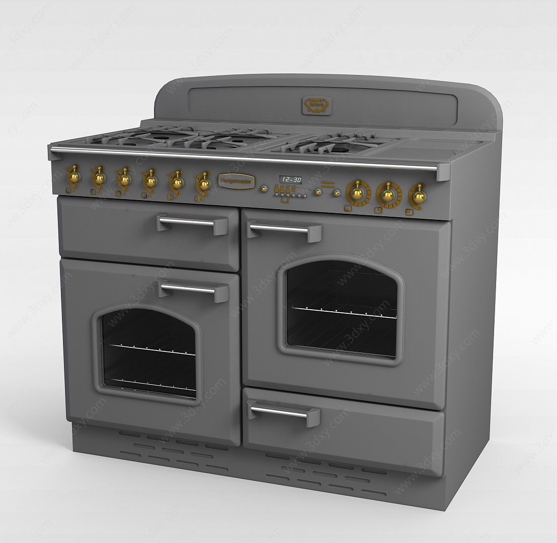 多功能烤箱3D模型