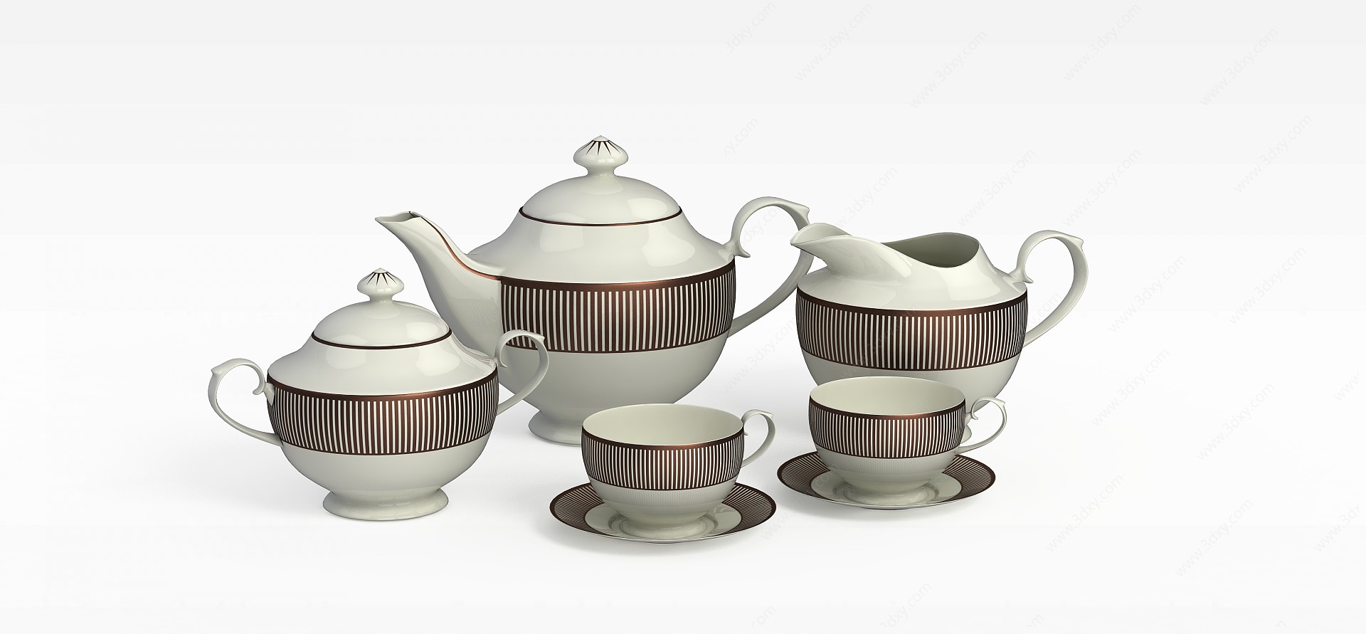欧式家用咖啡具3D模型