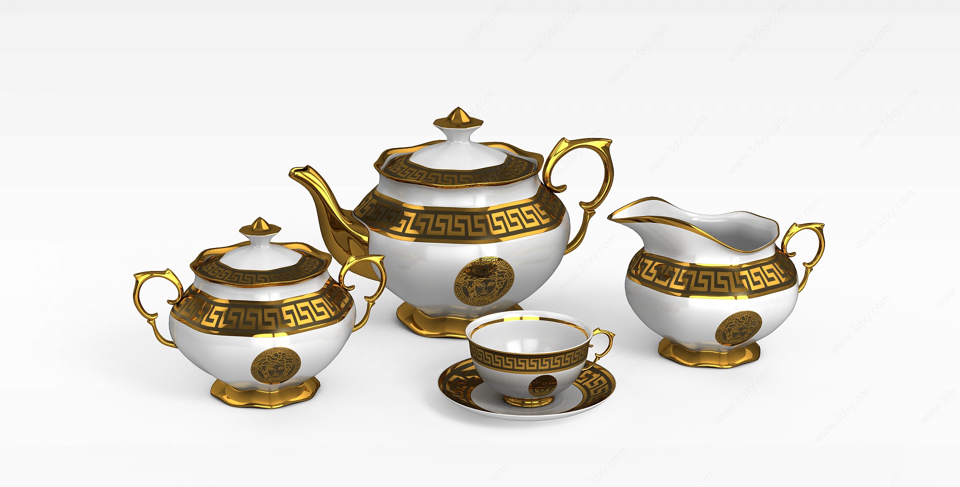 英式午茶茶具3D模型