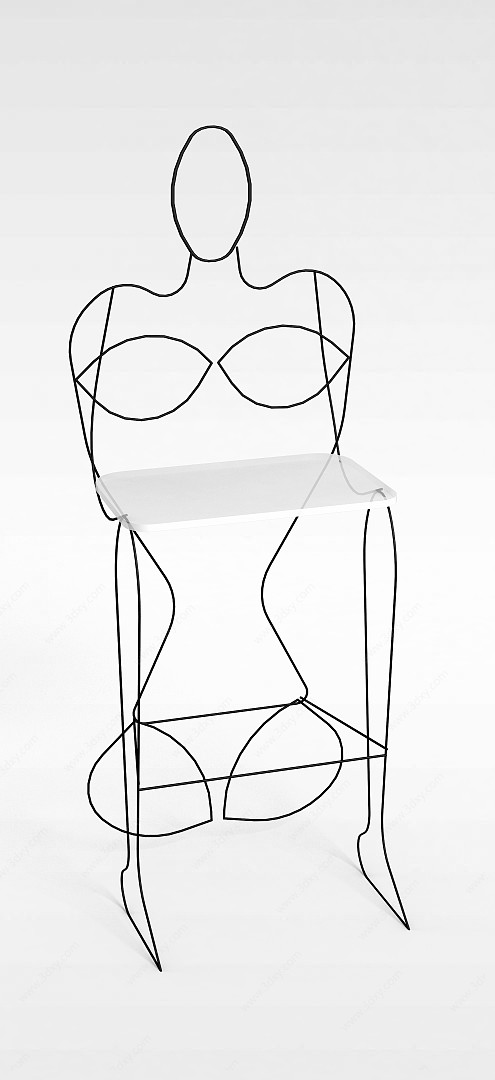 创意人体椅子3D模型