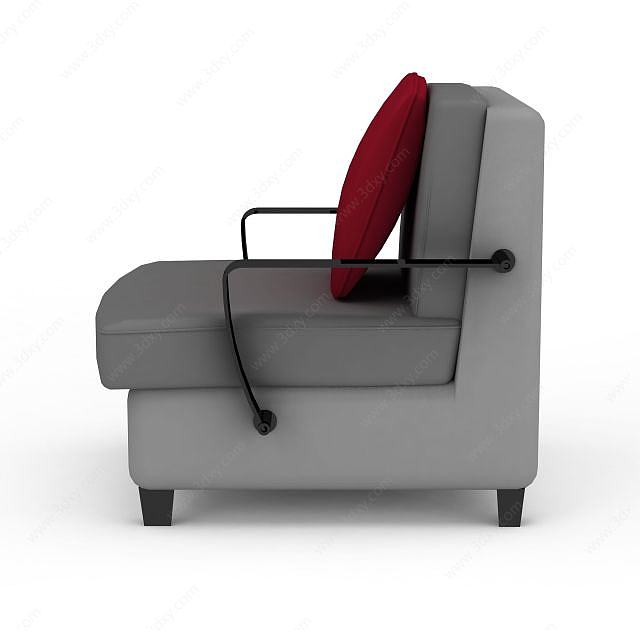 单人布艺沙发3D模型