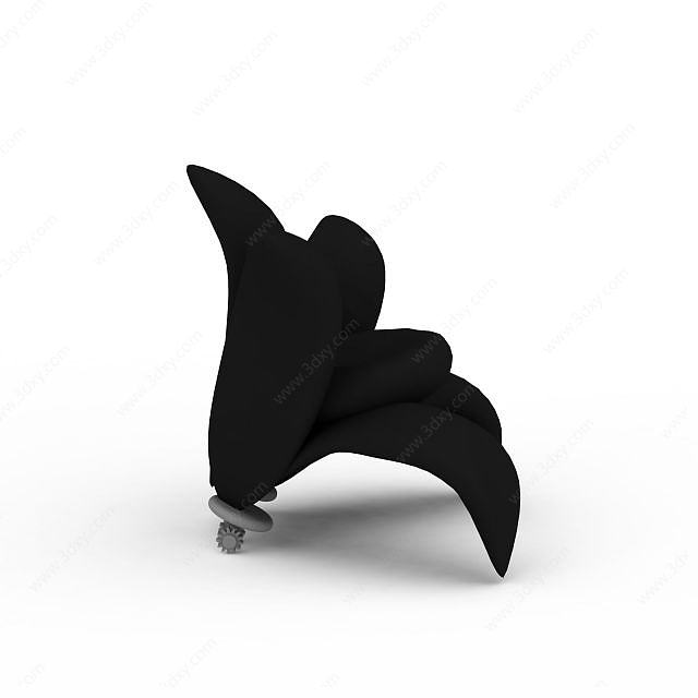 黑色创意沙发3D模型