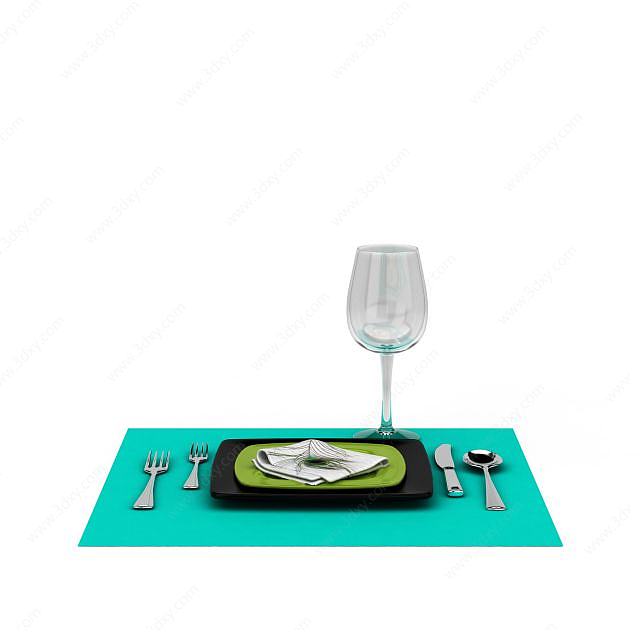 玻璃酒杯3D模型