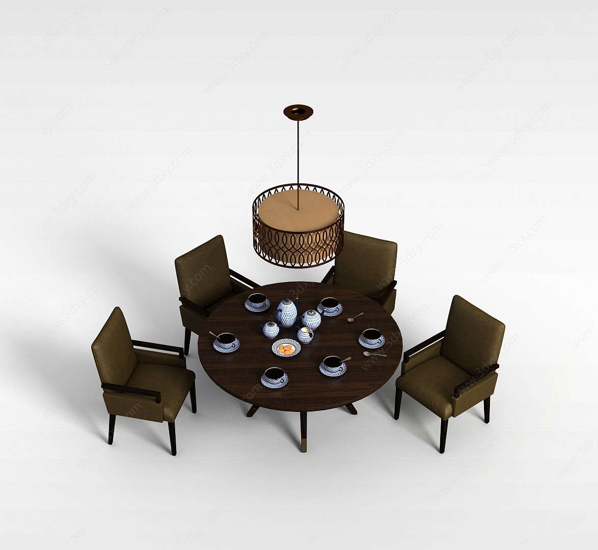 时尚餐桌椅3D模型
