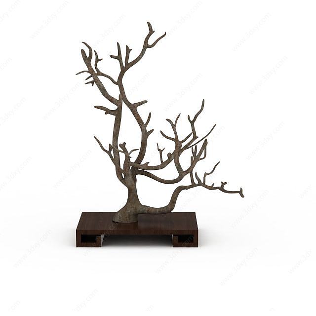 树枝雕塑3D模型