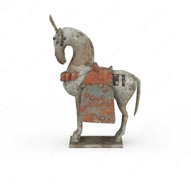 马雕塑3D模型