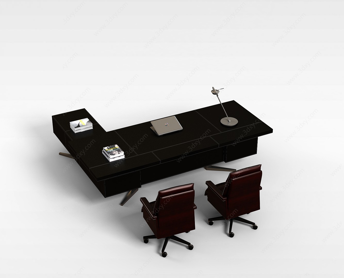高档办公桌椅3D模型
