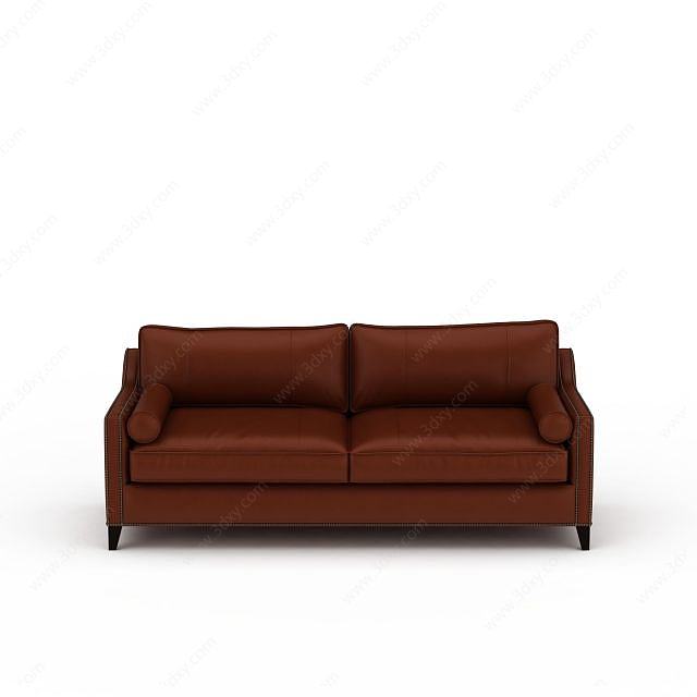 棕色沙发3D模型