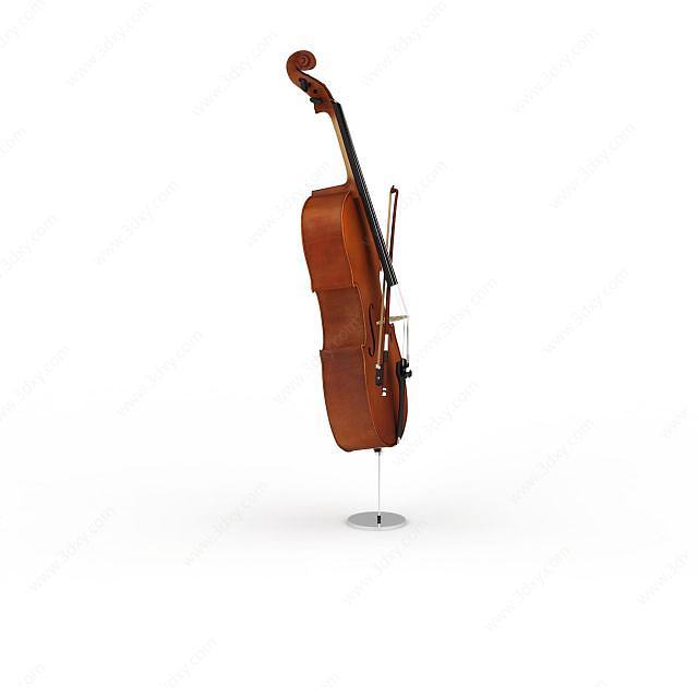 实木小提琴3D模型