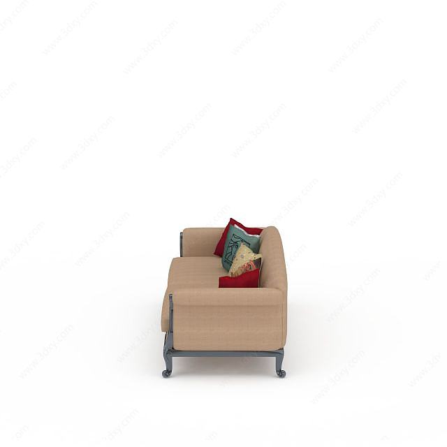 米色沙发3D模型