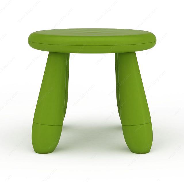 绿色凳子3D模型