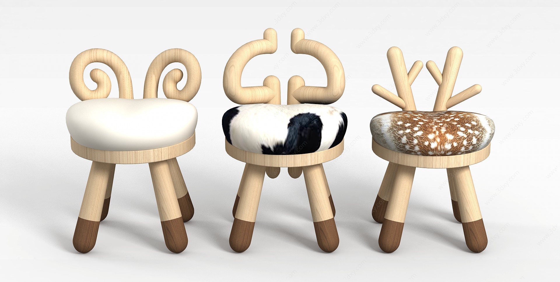 卡通儿童椅3D模型