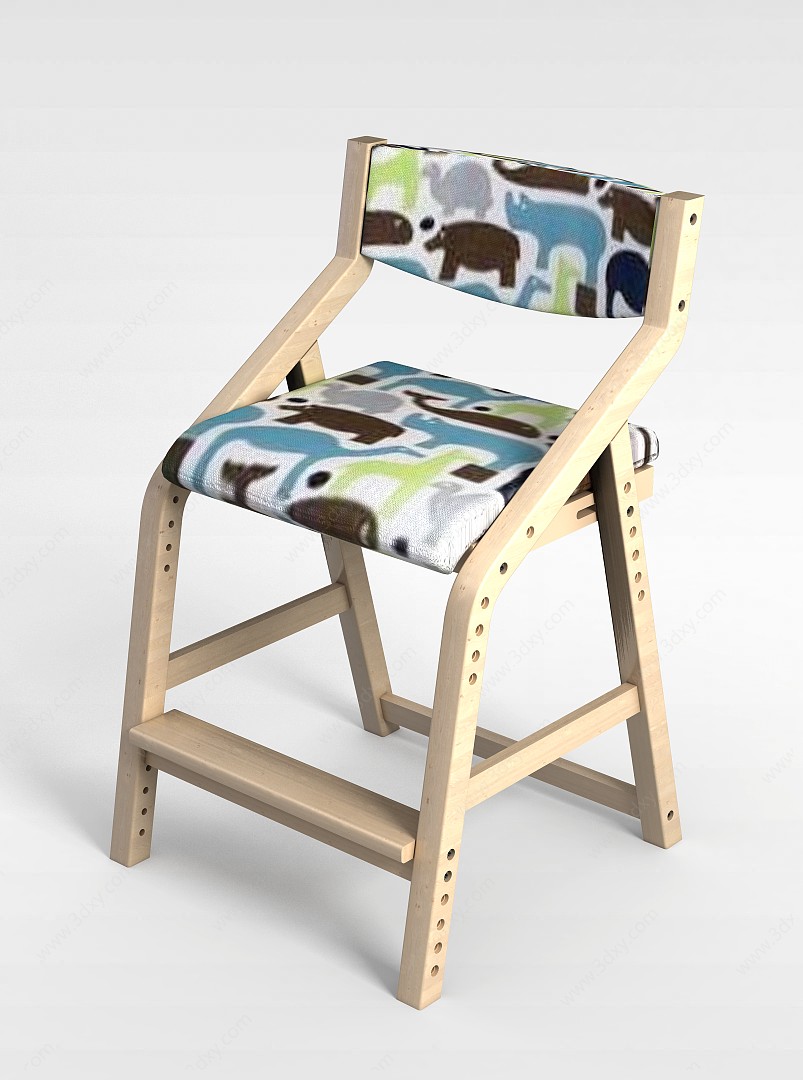 木质椅子3D模型