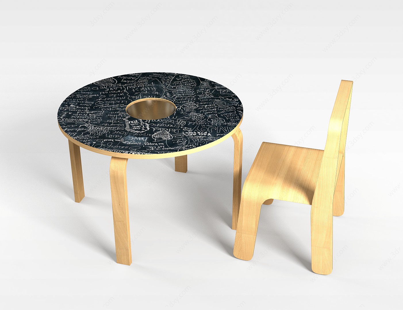 时尚桌椅3D模型